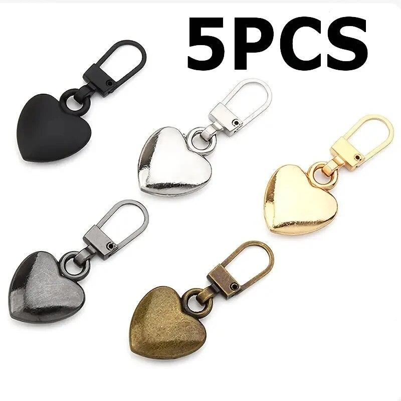 5pcs Removable Zip Head Replacement Metal Zip Head Luggage down Coat Jacket Jeans Repair Universal Zip