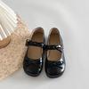 Retro round head Mary Jane shoes new with skirt bow small leather shoes student cute women's shoes