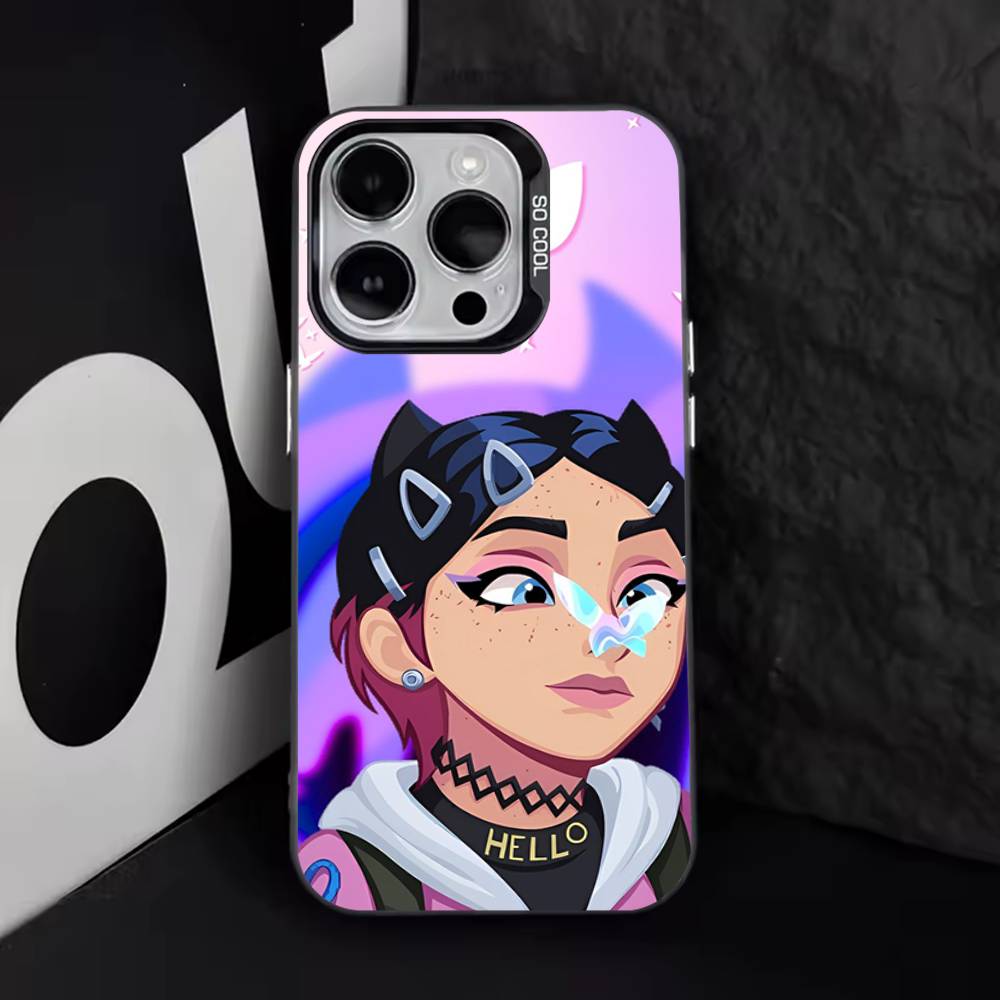 

Clove V-Valorant-S Game Phone Case For iPhone 17,16,15,14,13,12,11,Pro,Max,Plus,E,Air,Mini Black Tpu Cover iPhone12PRO