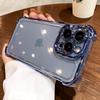 Luxury Electroplate Transparent Phone Case For iPhone 15 14 13 12 11 Pro Max Plus X Xs XR Max Bumper Shockproof Clear Cover
