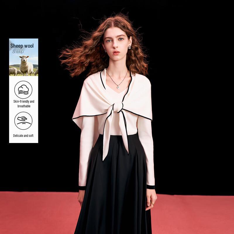 Sancai Women s V-Neck Knit Cardigan Two-Piece Set M