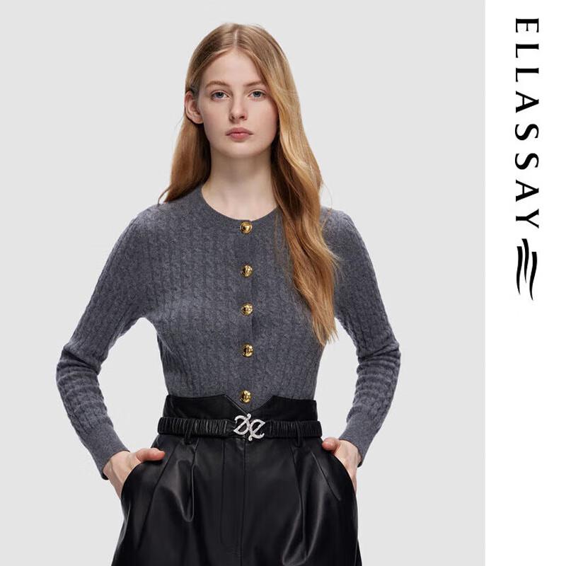 ELLASSAY Women's 99% Wool Knit Cardigan
