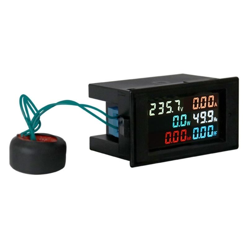 D69-2058 Electric Energy Gauge Digital Color LCD Tester with Accurate Ammeter Voltmeter Tester for Industrial Use