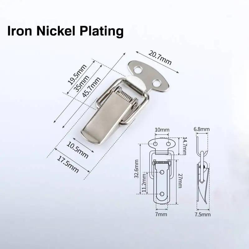 

10Pcs Cabinet Box Locks Spring Loaded Latch Catch Toggle Stainless Steel Mini Spring Loaded Buckle Latch For Luggage Wooden Case