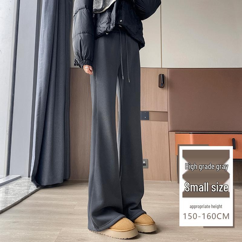 

Женские черные спортивные брюки микро-клеш: Осень/Зима 2024 Утепленные утягивающие брюки для йоги Large