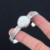 Friendship Day Deal Natural Rainbow Moonstone Bangle Jewelry 925 Sterling Silver
