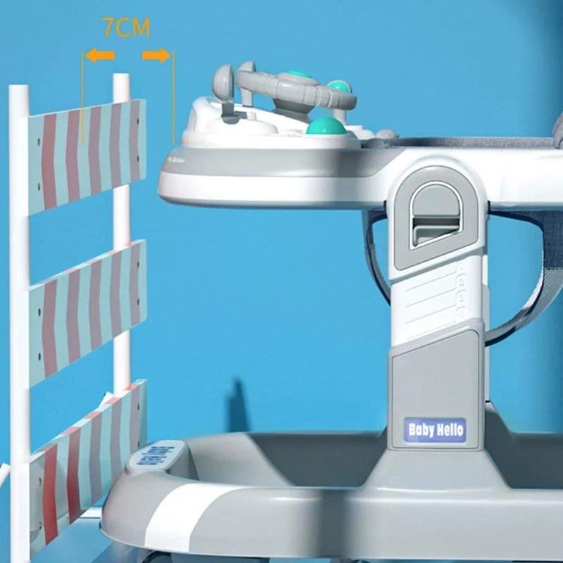 2 In 1 Baby Walker Toddler Baby Push Walker Removable Feeding Tray And Music Tray Foldable Walker Child Handcart Anti Rollover