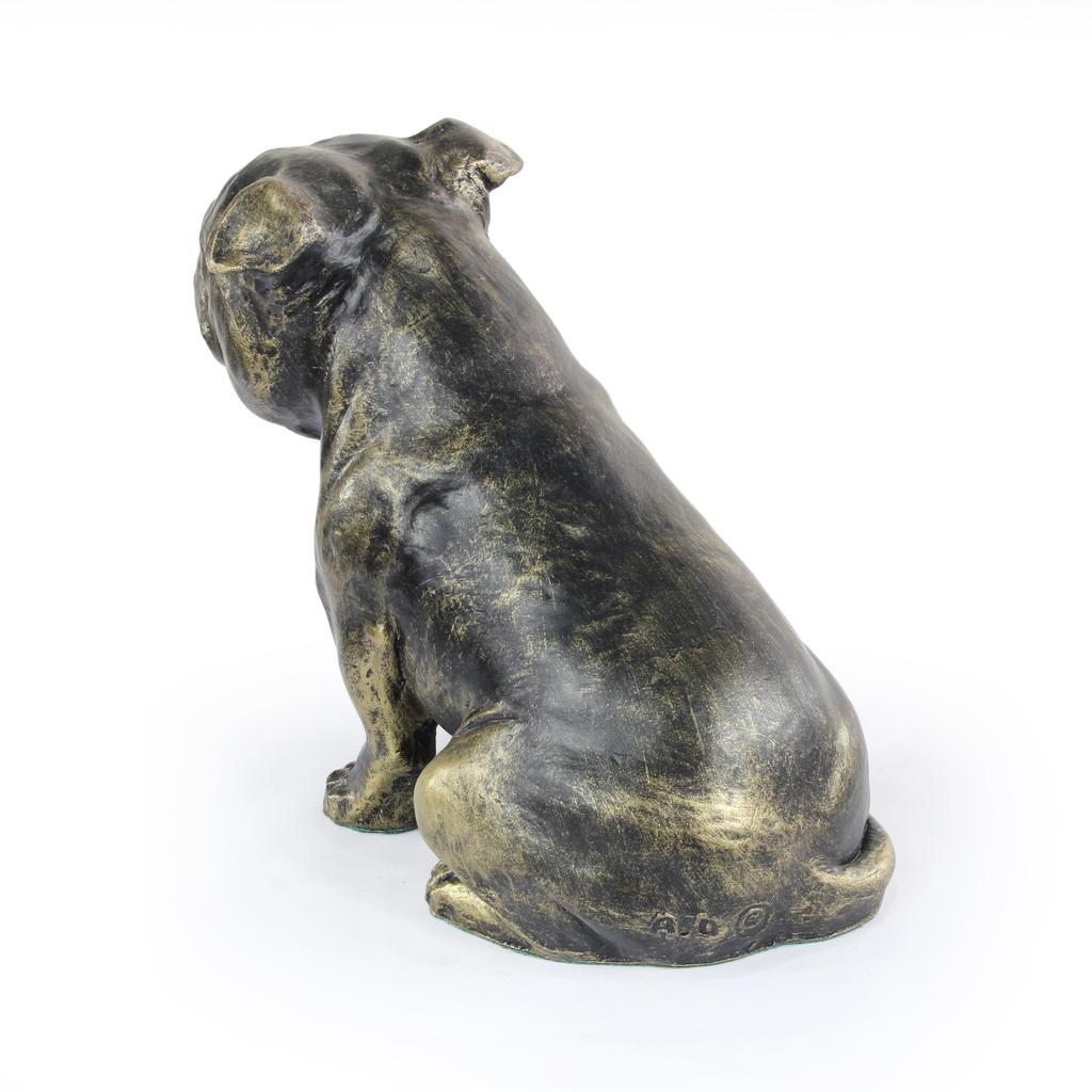 Staffordshire Bull Terrier, Staffy - Dog Statue, Sitting Dog for Desk, Decoration for the Living Room of a Dog Lover by Art-Dog