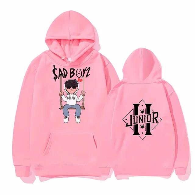Sad Boyz Junior Hoodie Autumn Winter Men's Cotton Pullover Hoodie Warm Oversize Loose Long Male High Street Harajuku Hoodies2024