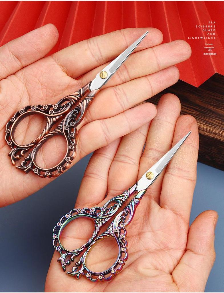Mini Portable Stainless Steel Pointed Scissors for Cross Stitch, Thread, and Paper Cutting