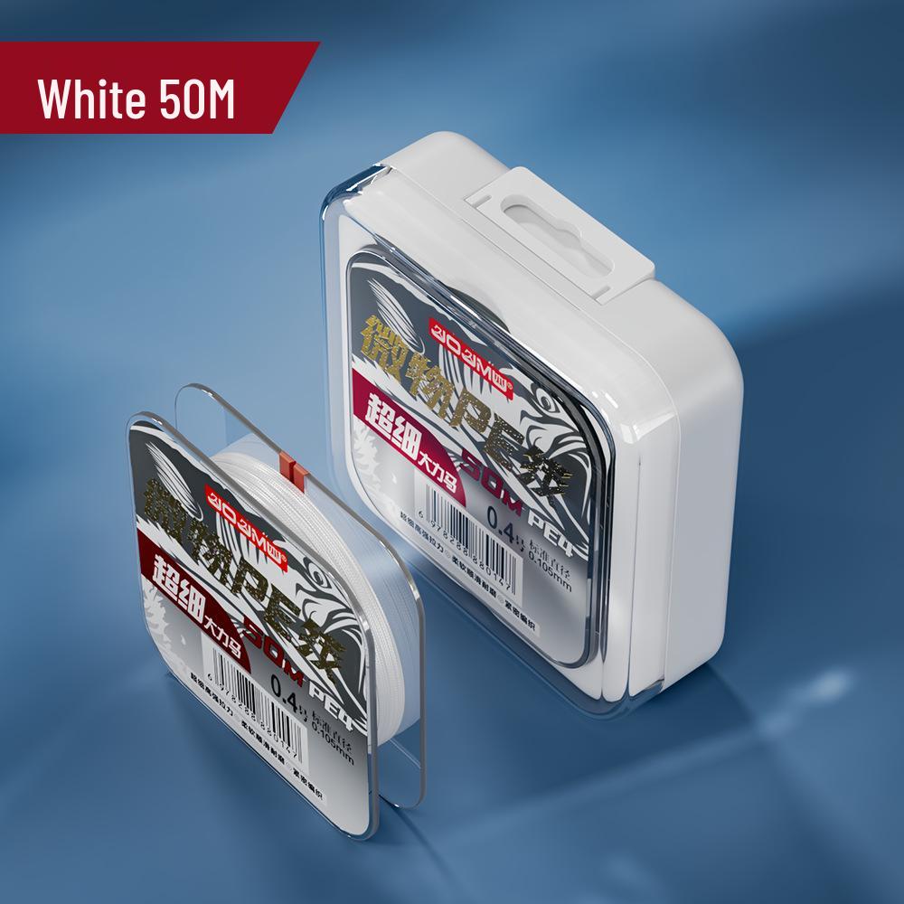 

Superfine Dyneema 4-Strand PE Fishing Line - Ultra-Thin, Strong, Smooth, Anti-Bite, Long Casting, 50m & 100m No. 0.05