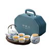 Hand-painted Exquisite Porcelain Octagonal Bamboo Tea Set in Gift Box - Perfect Souvenir for Company Annual Meetings and Outdoor Gatherings