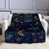 "Planet and Stars Galaxy Pattern Design" Patterned flannel blanket perfect for the bedroom living room, sofa, or a little nap