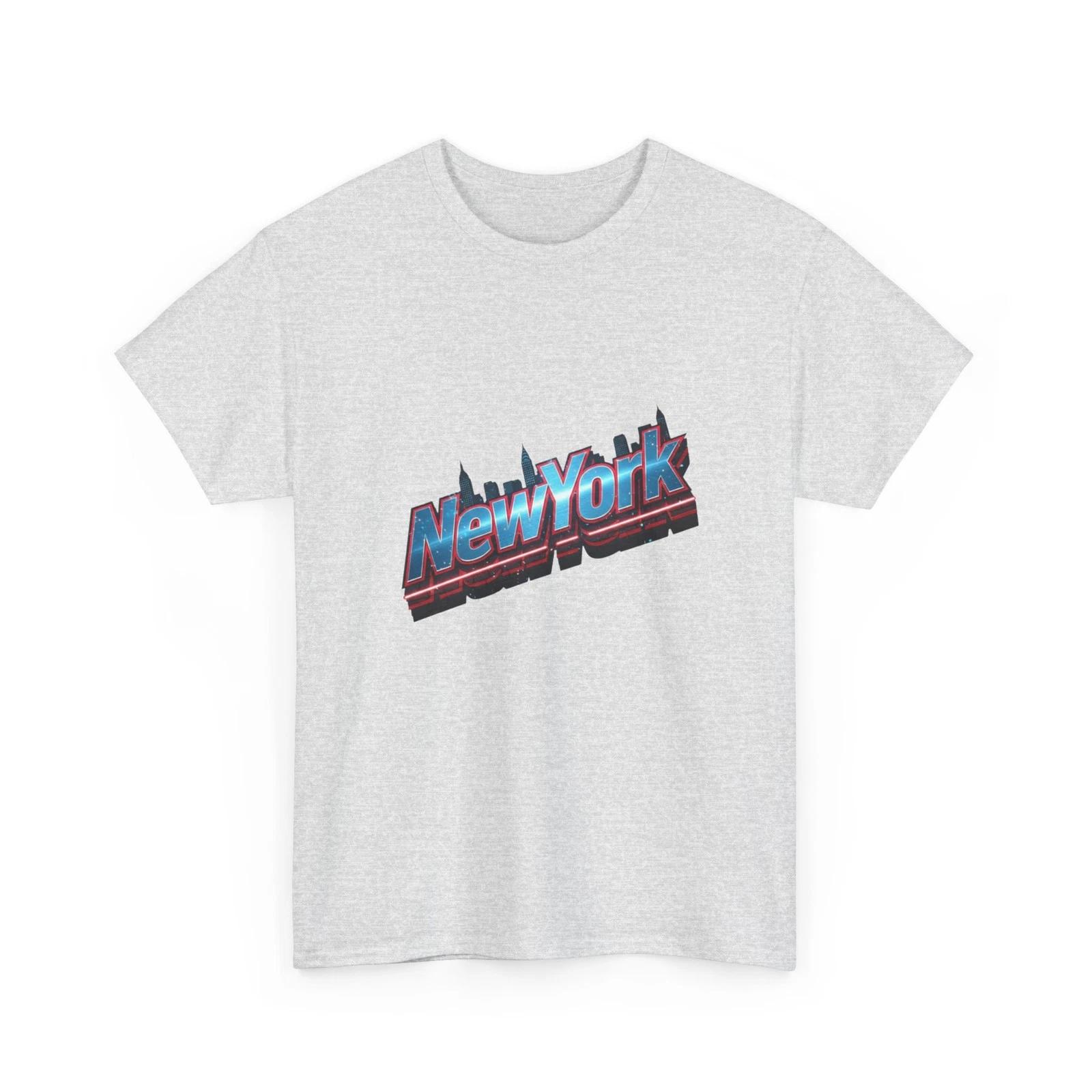 New York 3D Retro Text T-Shirt | City Skyline Graphic, NYC Gift T-Shirt, Quality 4XL