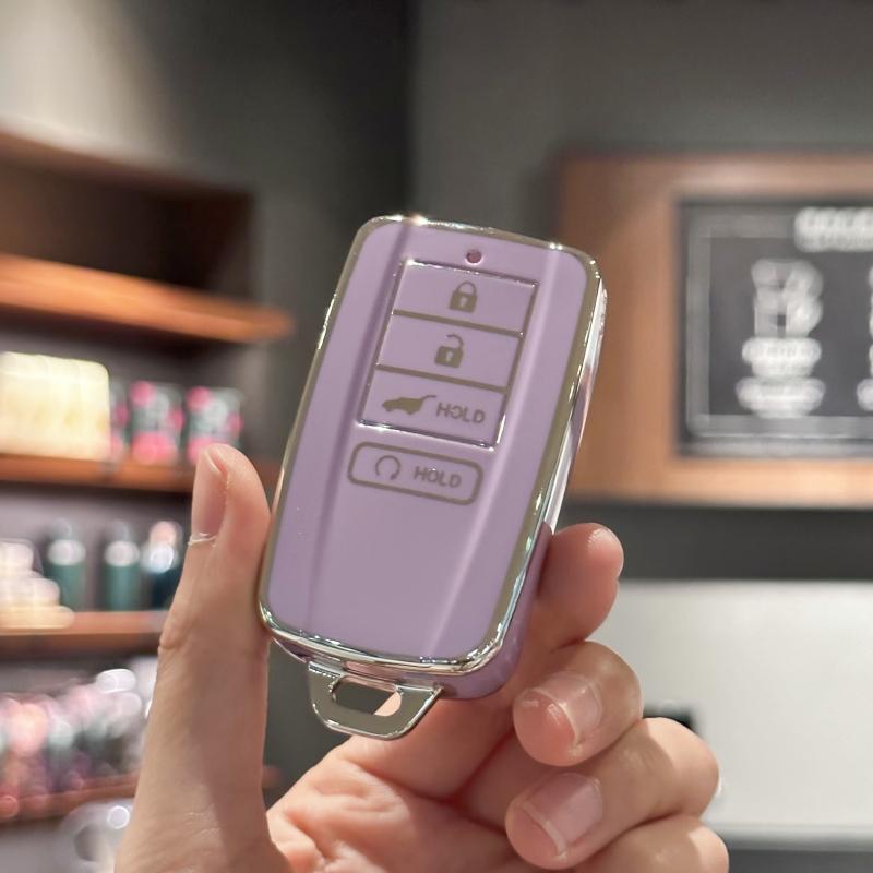 

Чехол для автомобильного ключа из ТПУ, чехол-брелок для Honda Acura RLX RDX MDX ILX TLX PLX NSX, смарт-ключ с дистанционным управлением фиолетовый