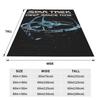 Stars Treks Deep Space Nine Flannel Blankets Station Logo Novelty Throw Blankets Bed Sofa Couch 150*125cm Plush Thin Quilt Warm