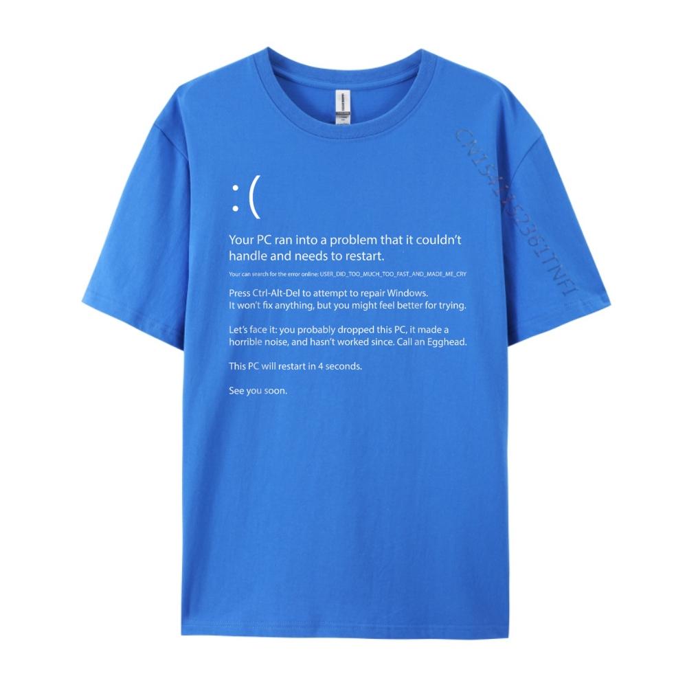 Blue Screen Of Death Windows Error Computer Geek Tee Shirt Clothes Meme Tshirt Plus Size Mardi Gras