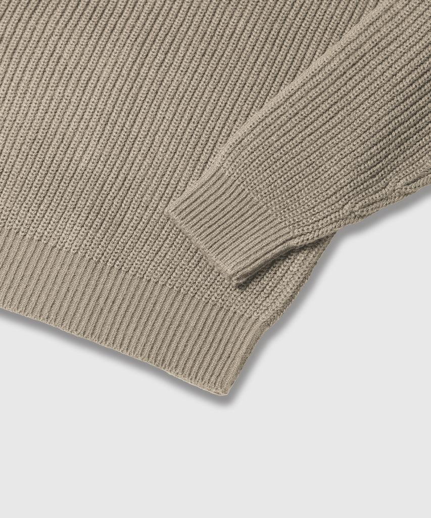 LEMAIN SECOND Oversized Voluminous Washable Crew Neck Hazzi Knit [Beige]