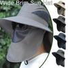 1pc Wide Brim Sun Hat UV Protection Bucket Cap Men Camping Hiking For Hiking Fishing Breathable N1M7