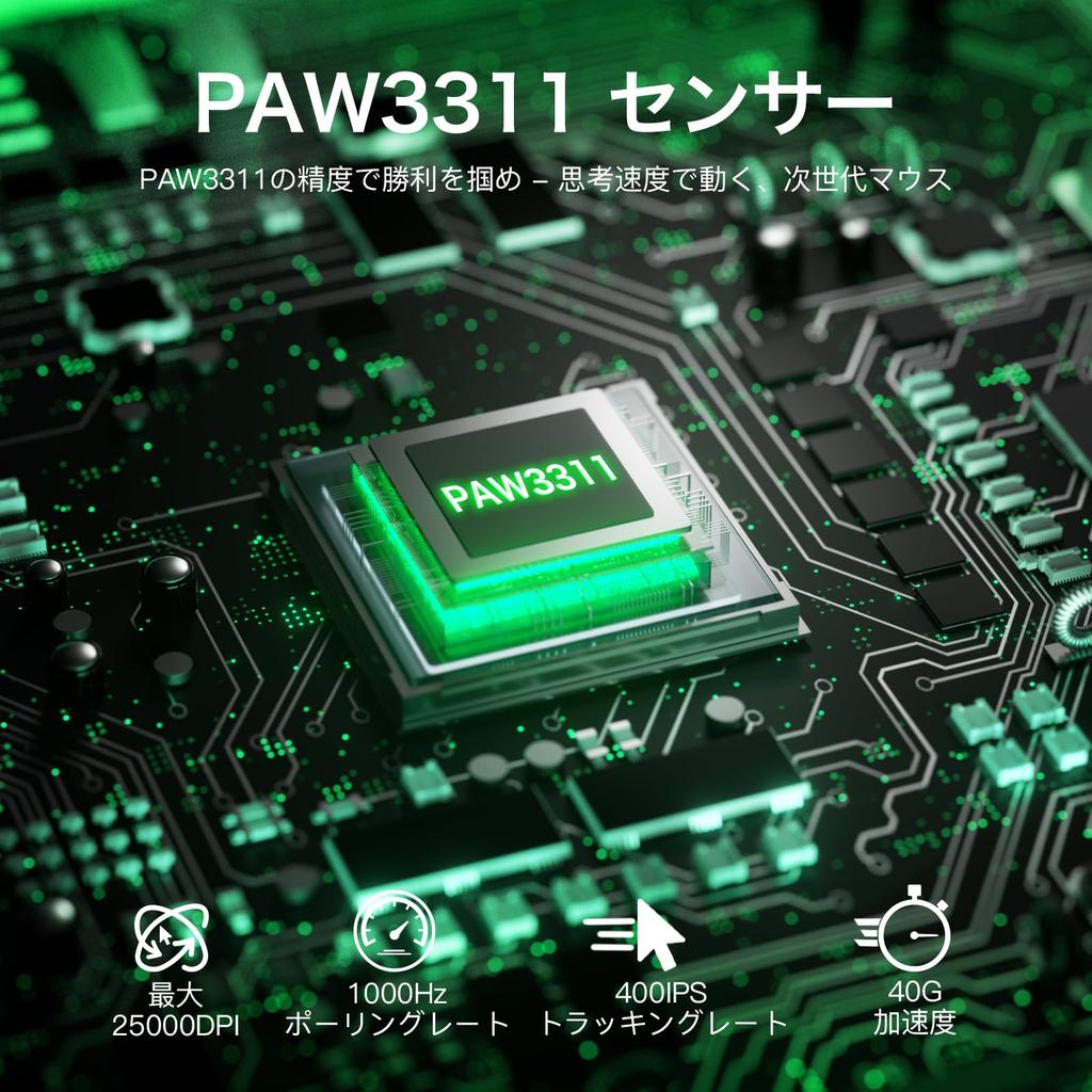 MAMBASNAKE X ATTACK SHARK V6 Wireless Gaming Connection 65g PAW3311 Optical Adjustable DPI Up To RGB Magnetic Charging Dock Switch with 100 Ergonomic