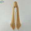 700g Alta Qualità 59" 150cm Lunga Dritta Parrucca Cosplay Con Frangia Biondo Marrone Rosso Verde Blu Resistente al Calore Colori Capelli Parrucche Anime
