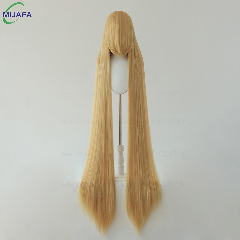 700g Alta Qualità 59" 150cm Lunga Dritta Parrucca Cosplay Con Frangia Biondo Marrone Rosso Verde Blu Resistente al Calore Colori Capelli Parrucche Anime