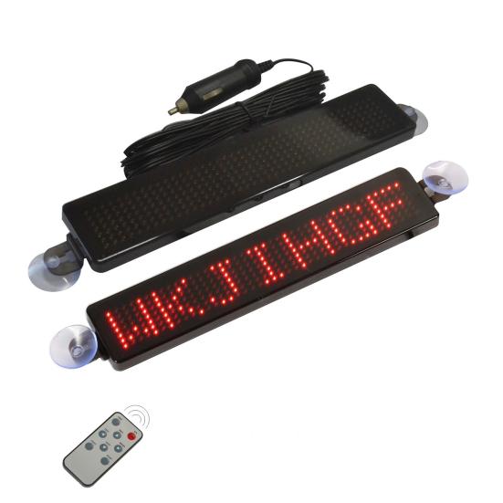 

DC 12V LED Remote Control Car Sign Programmable Scrolling Message Sign Board червоний