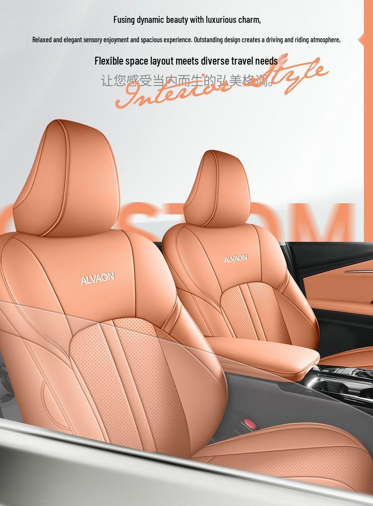 Toyota Avalon Car Seat Cushion - All-Season, Full Coverage, Breathable Leather, Hybrid Compatible