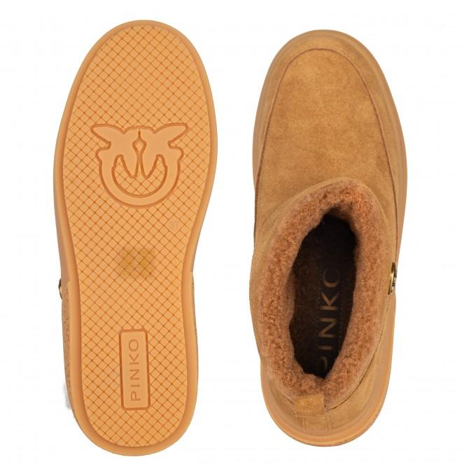 Pinko branded women's snow boots insulated cognac - Size: 40
