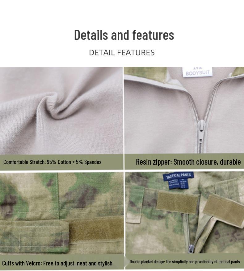 Tactical Python Pattern Camouflage Training Suit - Slim Fit, Wear-Resistant Outdoor Uniform