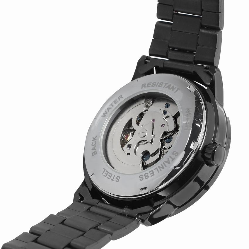 WINNER New Men Mechanical Watches Automatic Self-Wind Transparent Fashion Stainless Steel Wristwatch Skeleton Man Male Hour