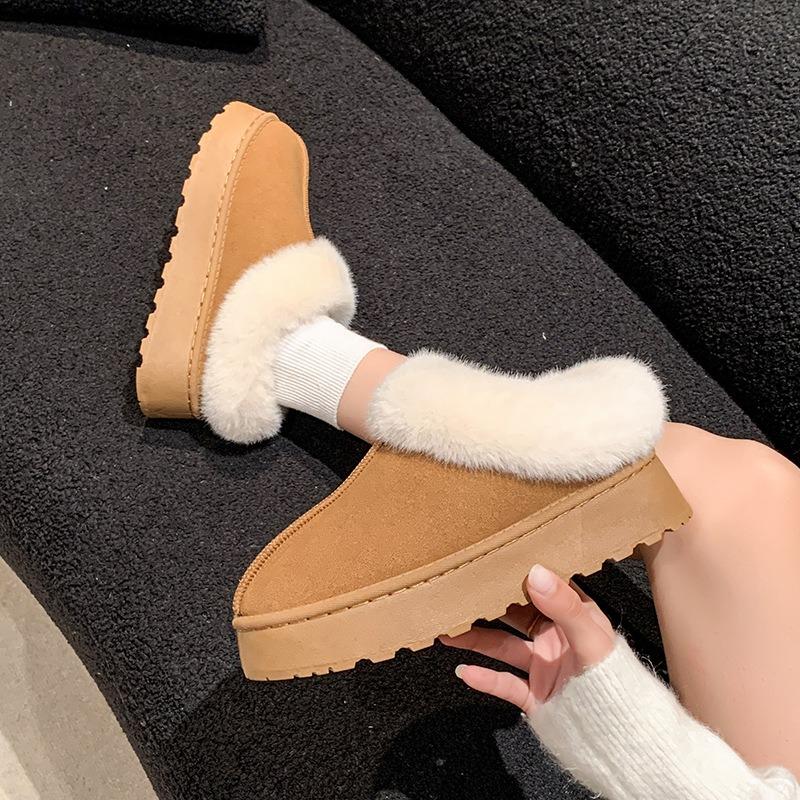 Mao Mao Snow Boots Women Wear In Winter, New Thick-soled Heightening Mao Mao Shoes, Piled and Thickened Warm Short Cotton Shoes
