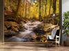 Wallpaper Forest Stream In Autumn