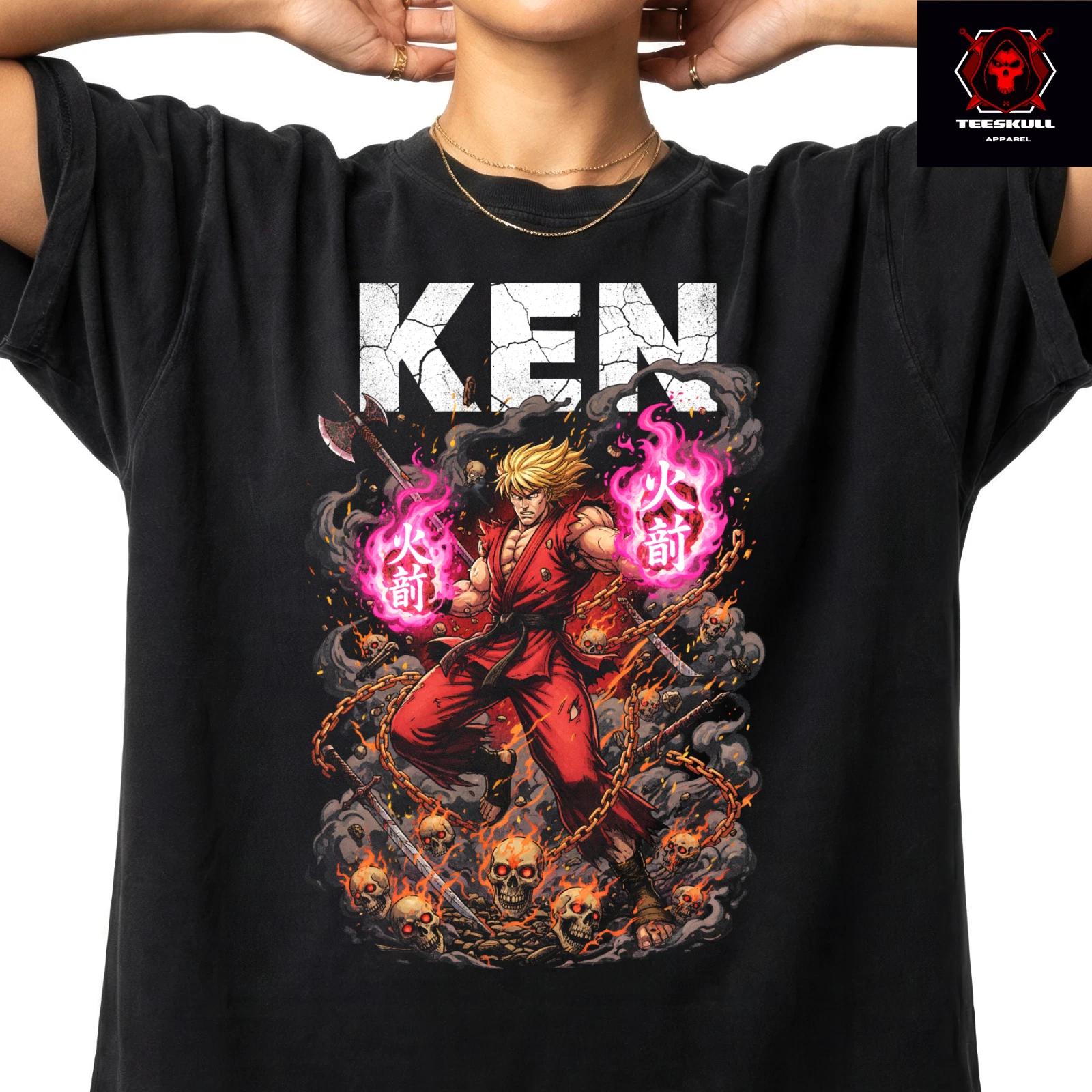 Ken Streetfighter Video Game Character Unisex Premium Cotton T-Shirt M