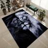 1PC Black and White Lion Art Carpet for Living Room Bedroom Sofa Home Decor Rus Non-slip Floor Mat Luxury Gift Multiple Sizes