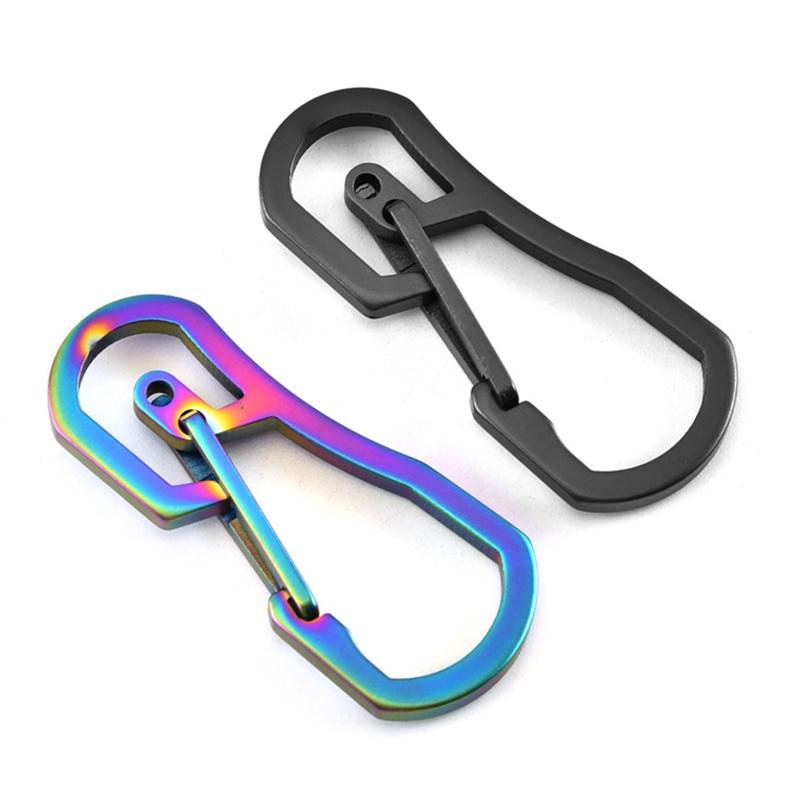 Multifunctional Carabiner for Key Ring Clip for Titanium Plating for Key Chain Holder Bottle Opener for Home, Office, Ca