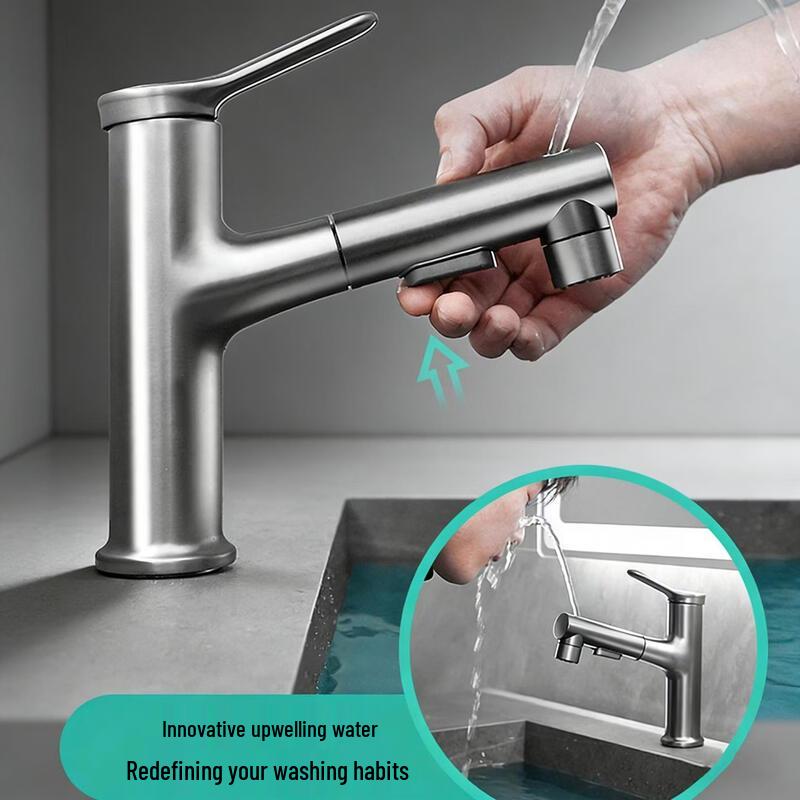 TLXT Bathroom Pull-Out Basin Faucet