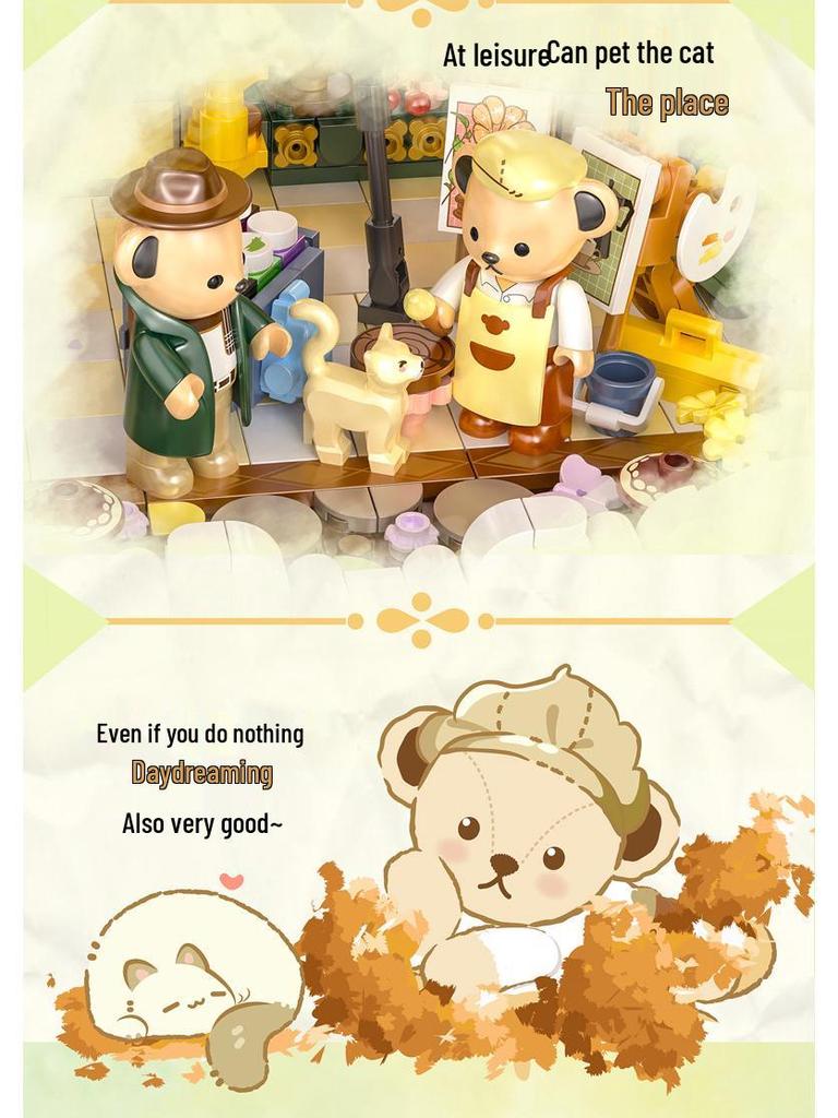 Jihu Teddy Overload Space Bear Astronaut Building Blocks Toy Set