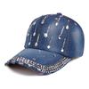 New Denim Sunshade Cap Personalized Rhinestone Soft Top Baseball Cap Outdoor Sunscreen Casual Hat