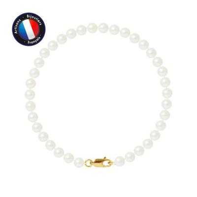 Bracelet - - Freshwater Cultured Pearls 5-6 Mm - 9 Carat Yellow Gold - AAA+ Quality - Women