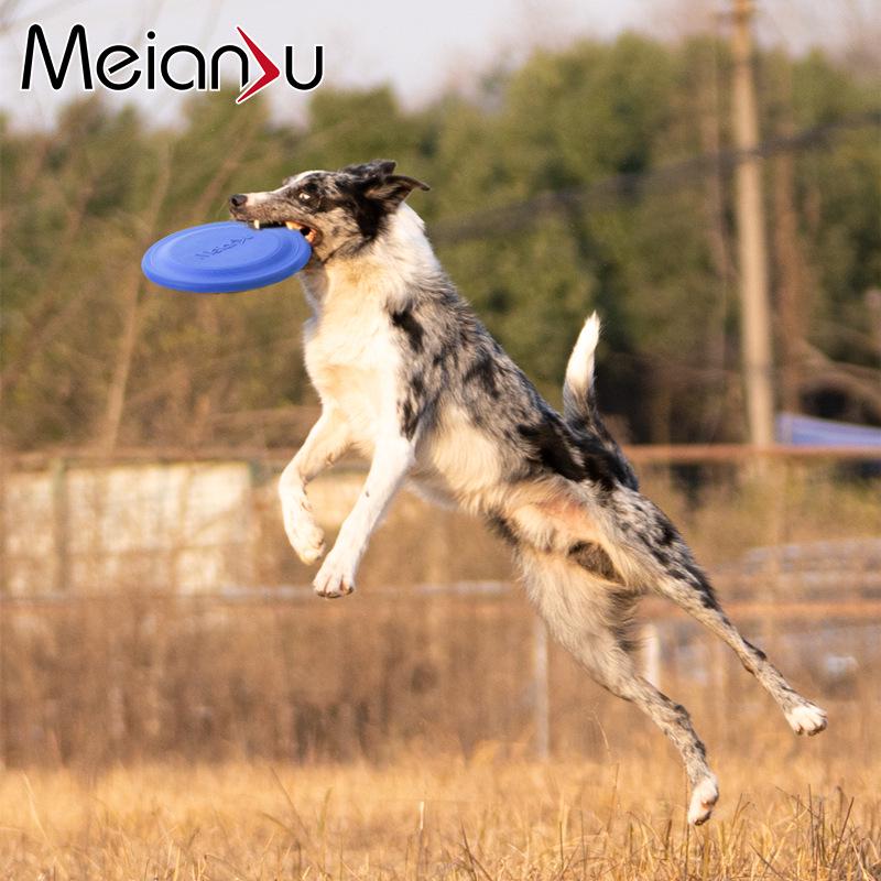 Frisbee Suave TPR Resistente a Mordiscos Meianju - Juguete Flotante Interactivo para Mascotas