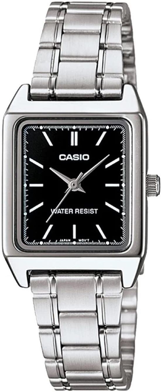

CASIO Стандартные кварцевые женские часы с черным серебристым металлическим ремешком, модель Overseas [Casio] LTP-V007D-1E [Товар]