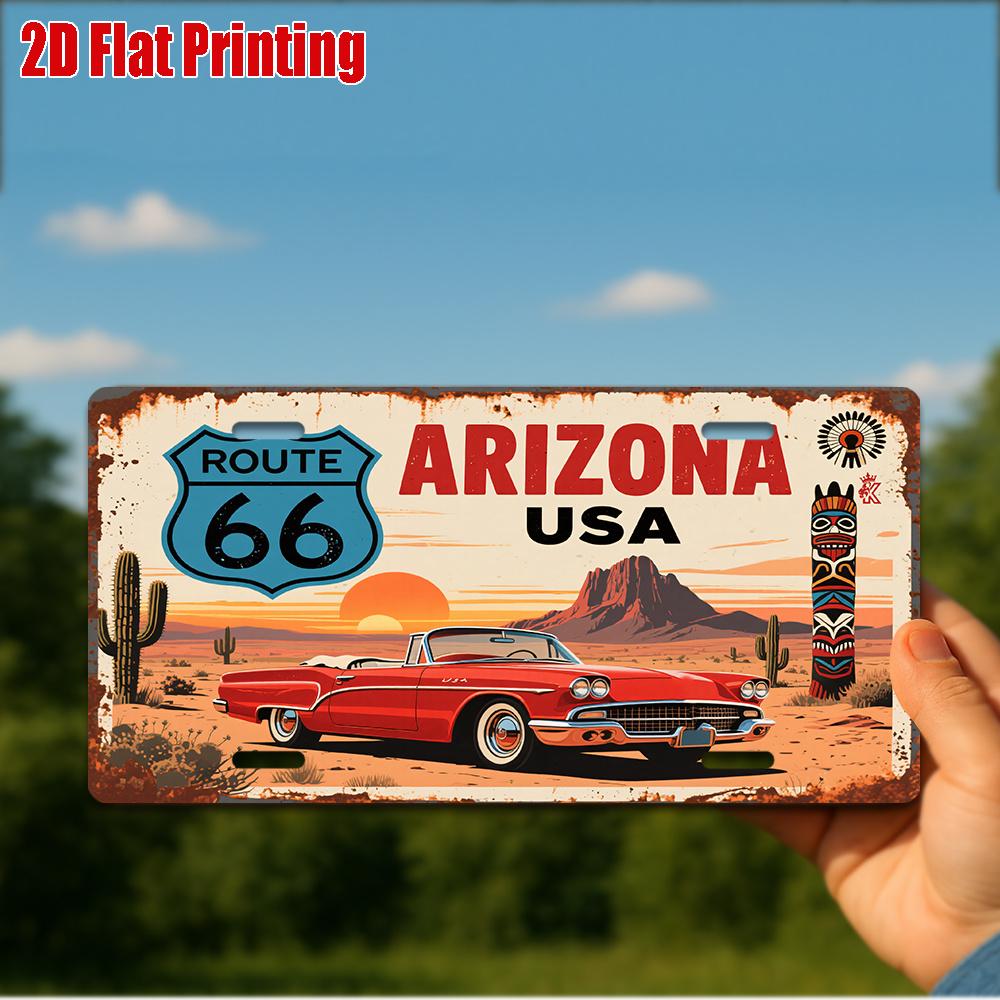 

D Flatpc Vintage Metal Sign Only for Decoration Outdoor Wall Art (cm cm) ROUTE ARIZONA Aluminum Sign 15x30cm(5.9x7.8inch)