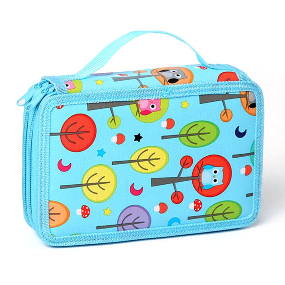 Multifunction Oxford Cloth 32 Holes Color Pencil Stationery Box Storage Pen Bag Pencil Case