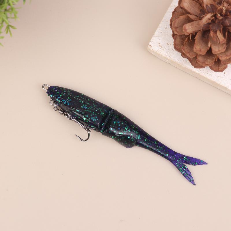 

New 12/17CM Soft Baits Fishing Wobbler Bass Bait Fishing Bait Simulation Double-section T-tail Fish Lure For Sea & Boat Fishing