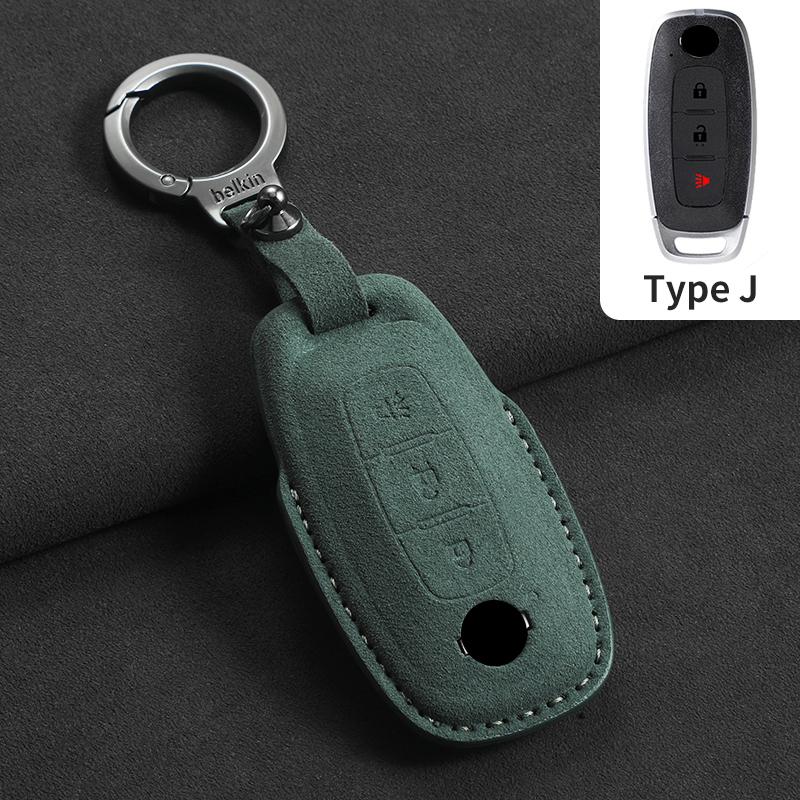 3 Buttons Suede Car Remote Key Case Cover Shell for Nissan Teana Qashqai X-Trail Kicks Tiida Car Key Anti-Scratch Cover Shell