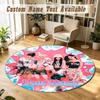 Round Rug Custom Nameaespa Pattern Non Slip Carpet Home Floor Decor