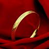 Women's Hand Bracelet Dubai Gold Color 8mm Sparkling Cuff Bangles Wristband Luxury Jewelry Accessories Wholesale
