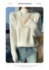 Women's 2024 Autumn/Winter High Neck 100% Pure Wool Cable Knit Sweater