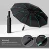 Automatic 130cm Folding Umbrella, Enlarged, Thickened, and Reinforced, Men's Sunshade Umbrella, Sun Protection Umbrella, Dual-Use for Sun and Rain